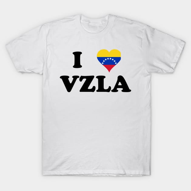 I Love VZLA - Camiseta Bandera Corazon Venezuela T-Shirt by Brobocop